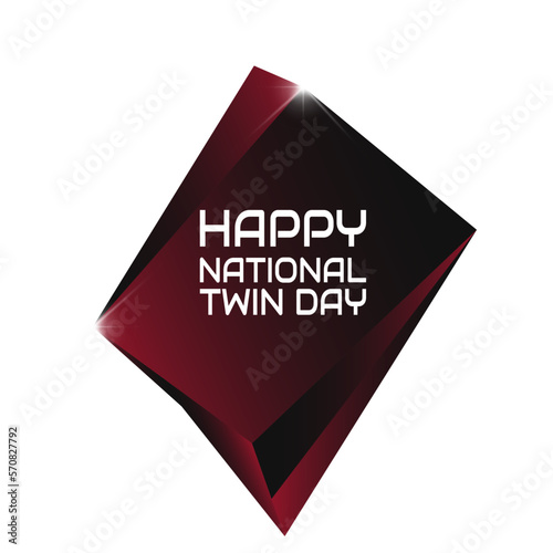 national twin day. Geometric design suitable for greeting card poster and banner