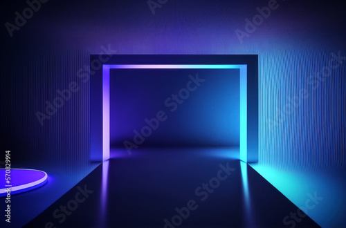Abstract Gradient Bluepurple Stage Background Image Empty Dark Blue Studio Room Background Illustration