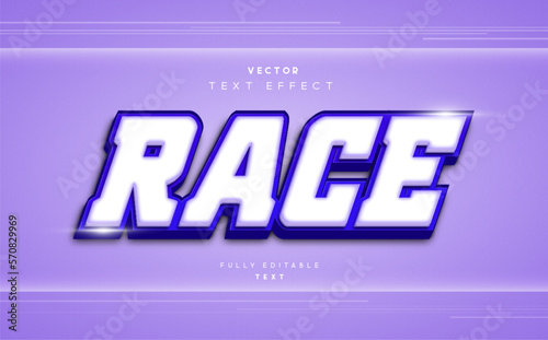 3D racing text effect
