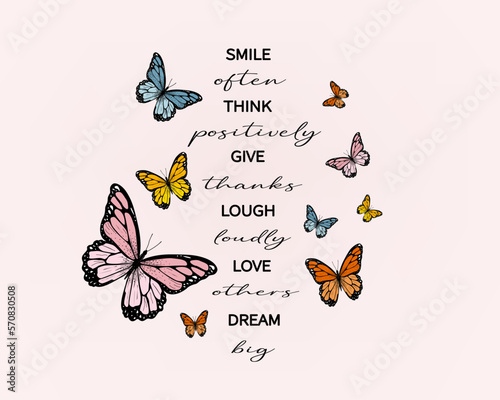 butterflies and flowers