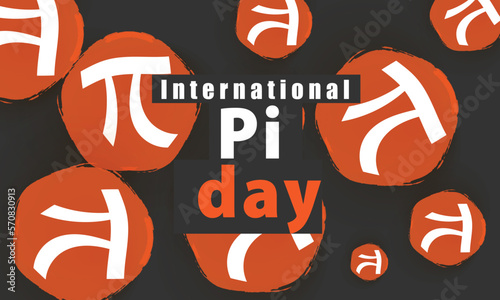 Happy National Pi Day. March 14. Holiday concept. Template for background, banner, card, poster