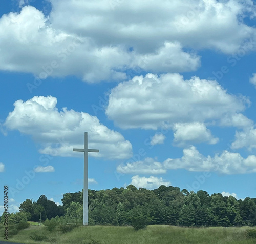 Cross on the side of the highway