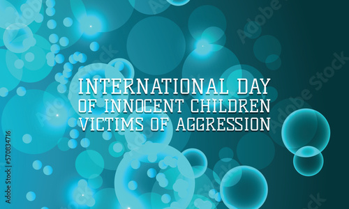 Vector illustration on the theme of International day of Innocent Children victims of aggression observed every year on June 4th across the globe.