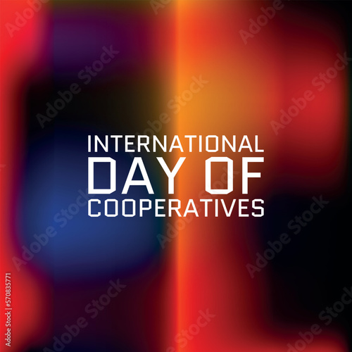 International Day of Cooperatives .Geometric design suitable for greeting card poster and banner