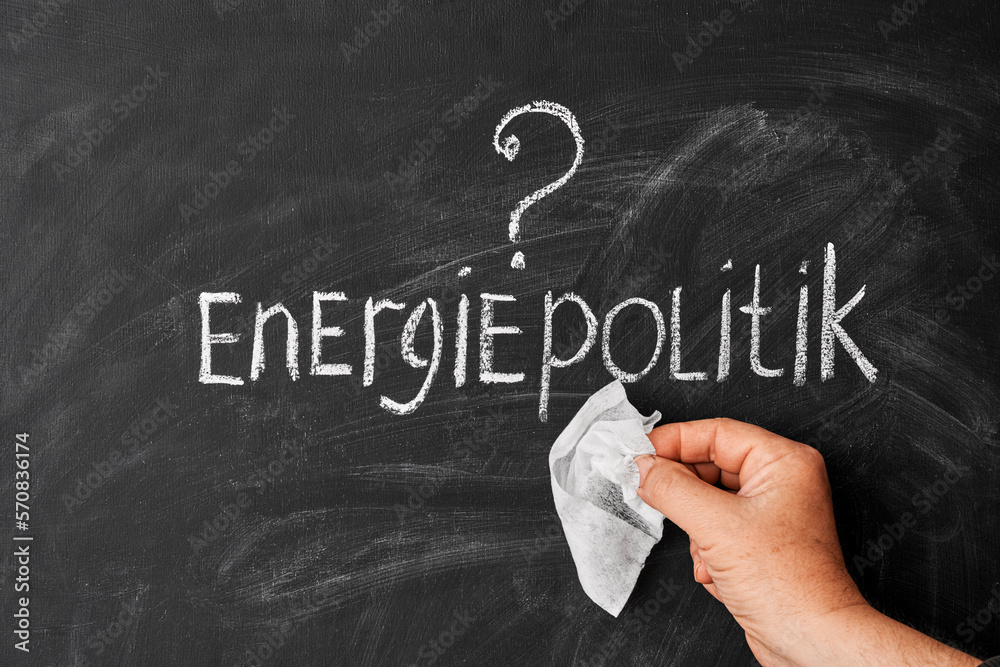 The inscription in German Energy policy.