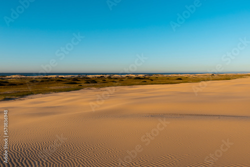 Beautiful sand dune view in the morning.