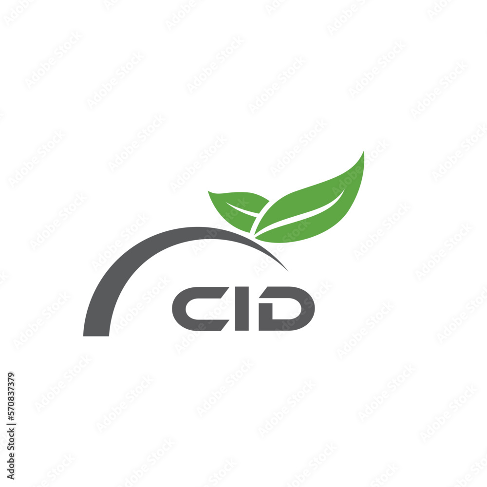Fototapeta premium CID letter nature logo design on white background. CID creative initials letter leaf logo concept. CID letter design.