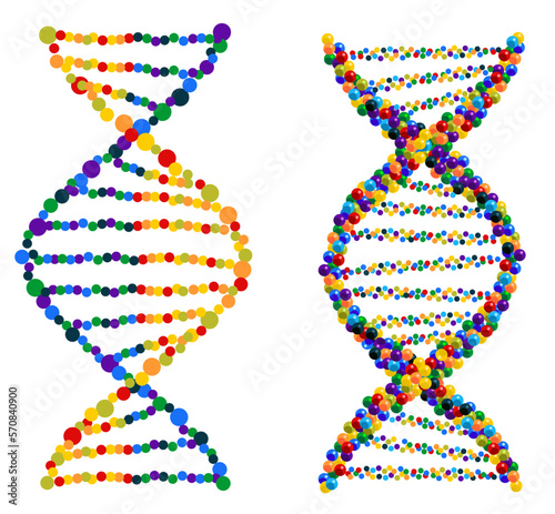 DNA, genetic sign, elements and icons collection. Can be used for workflow layout, diagram, number options. Pictogram of DNA Symbol Isolated. Dna vector