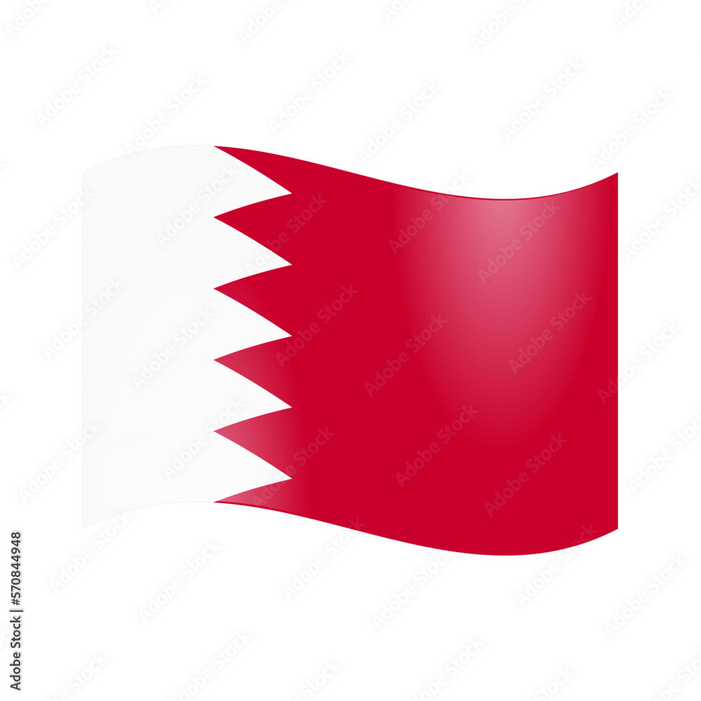 The national flag of Bahrain The national flag of Bahrain