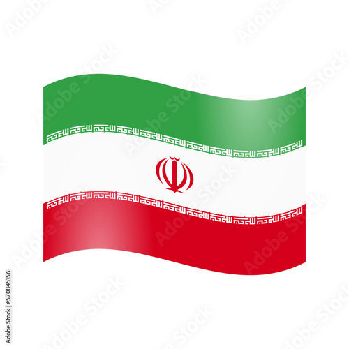 The national flag of the Islamic Republic of Iran