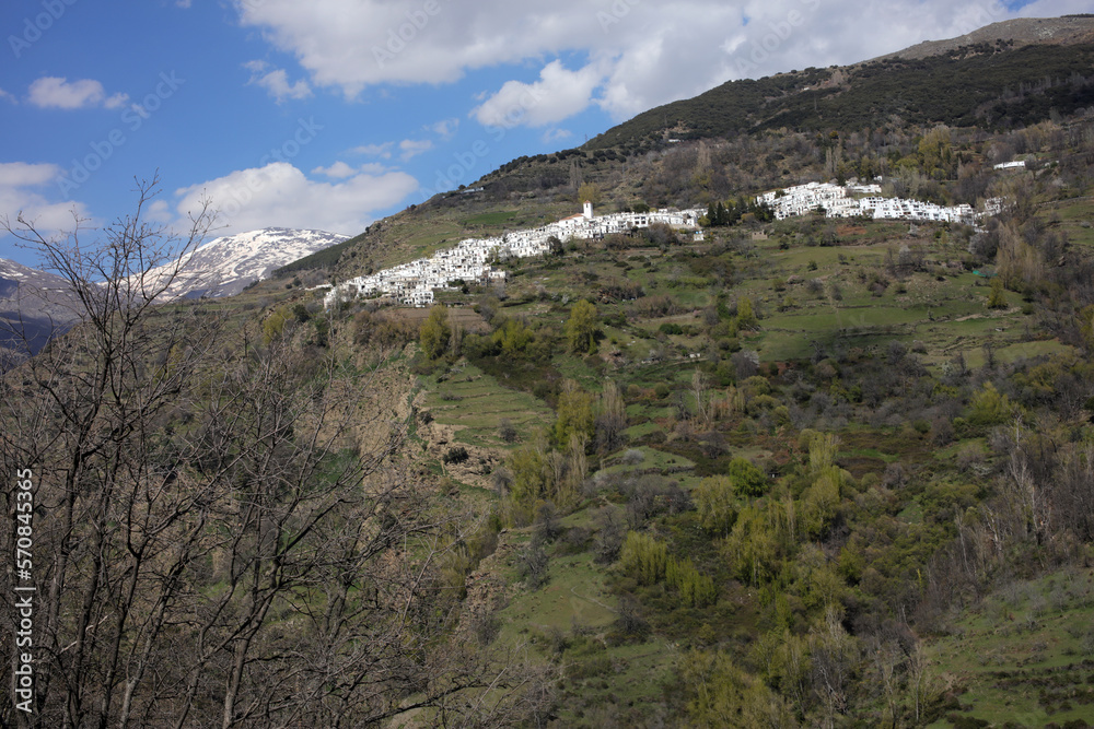 Landscape along the Mulhacen O Poqueria river and gorge - Capileira - Sierra Nevada - Andalusia - Spain