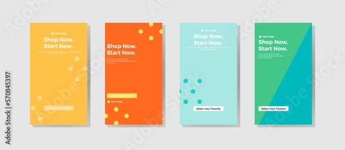 Abstract story design with simple wave design 