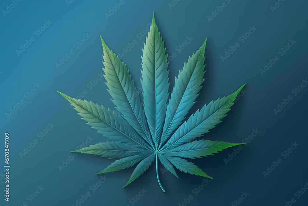 Cannabis marijuana hemp leaf created with generative AI technology Cannabis marijuana hemp leaf created with generative AI technology