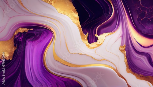 background of colors with purple, white and golden marble texture. generative ai.