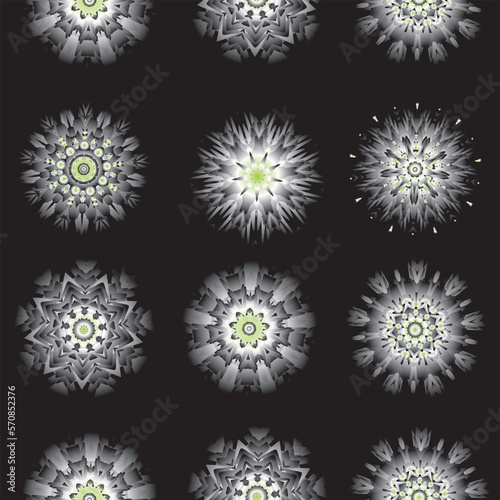 Seamless pattern with decorative flowers. Vector file for designs