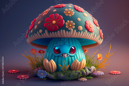 illustration of the mystical mushrooms