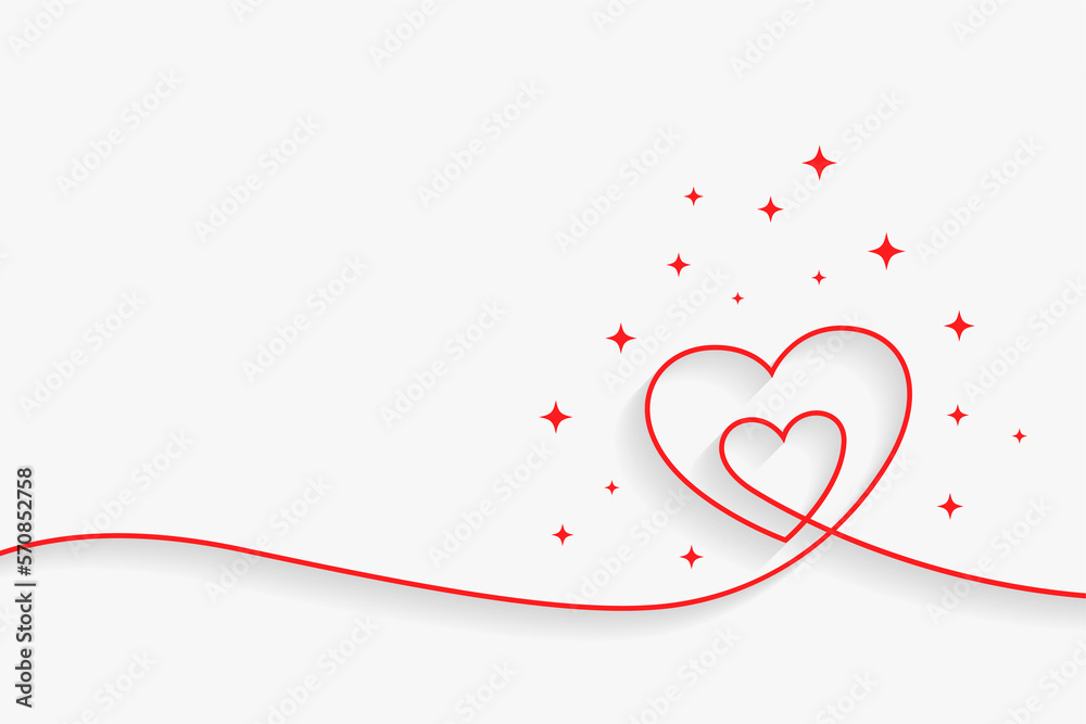 minimal line heart background with text space