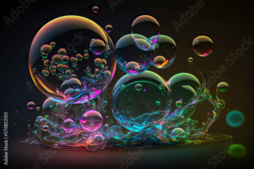 illustration of the colorful bubbles