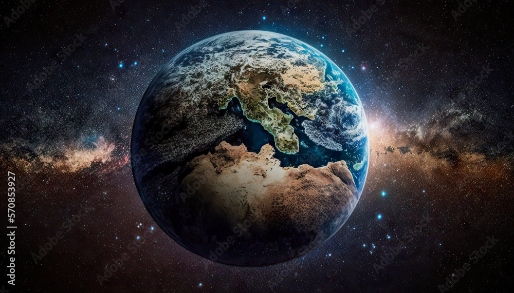 Obraz premium illustration of Earth, view from space