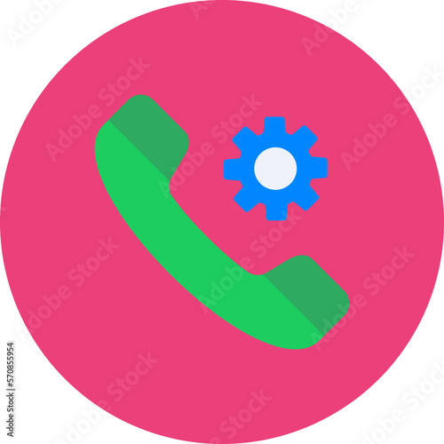 Setting Multicolor Circle Flat Icon