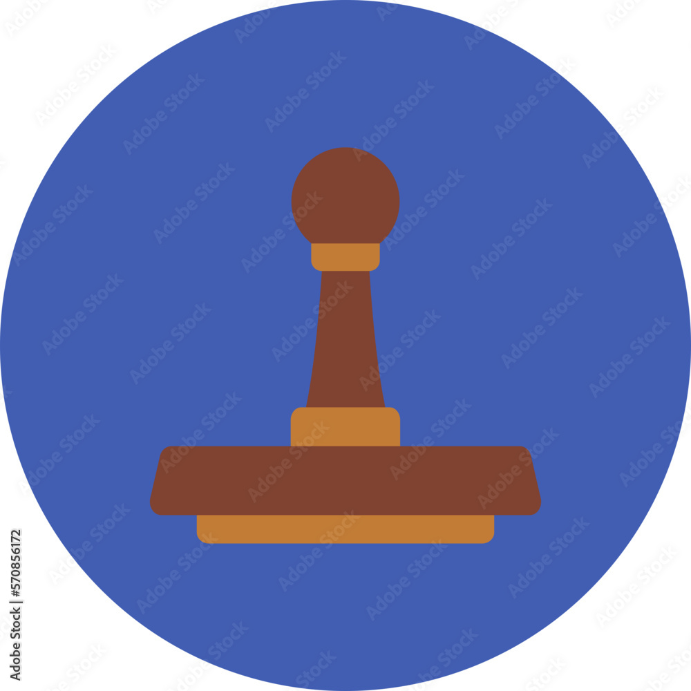 Stamp Multicolor Circle Flat Icon Stamp Multicolor Circle Flat Icon