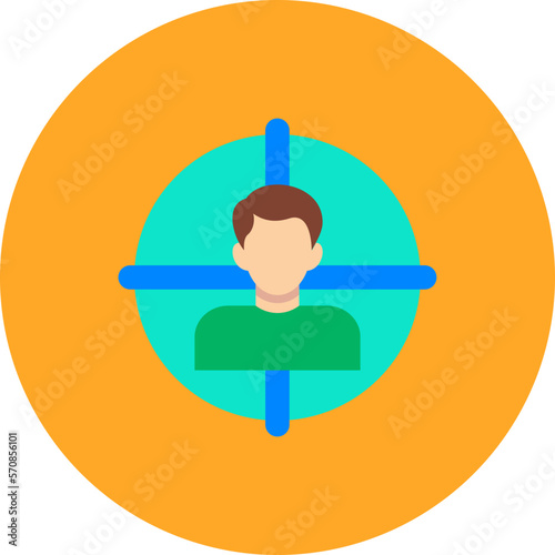 Target Multicolor Circle Flat Icon