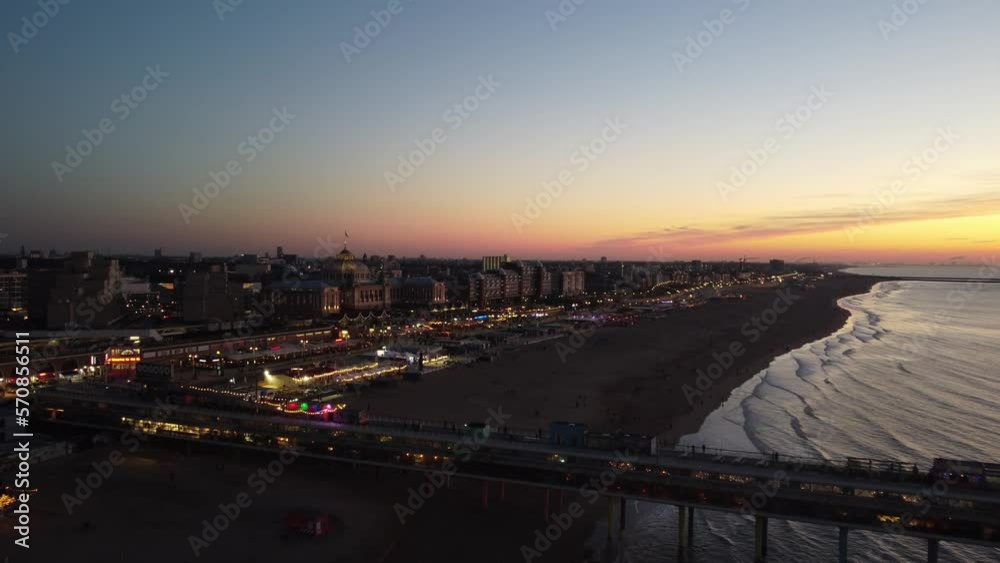 Ferris Wheel Den Haag Scheveningen on Sunrise and Sunset Ferris Wheel Den Haag Scheveningen on Sunrise and Sunset