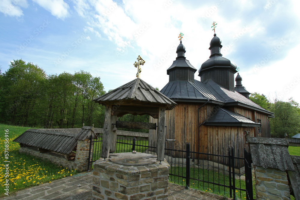Wooden Orthodox church of the Lemkos in Bartne, Low Beskids, Poland