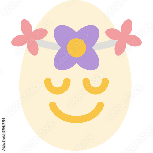 flower crown flat icon