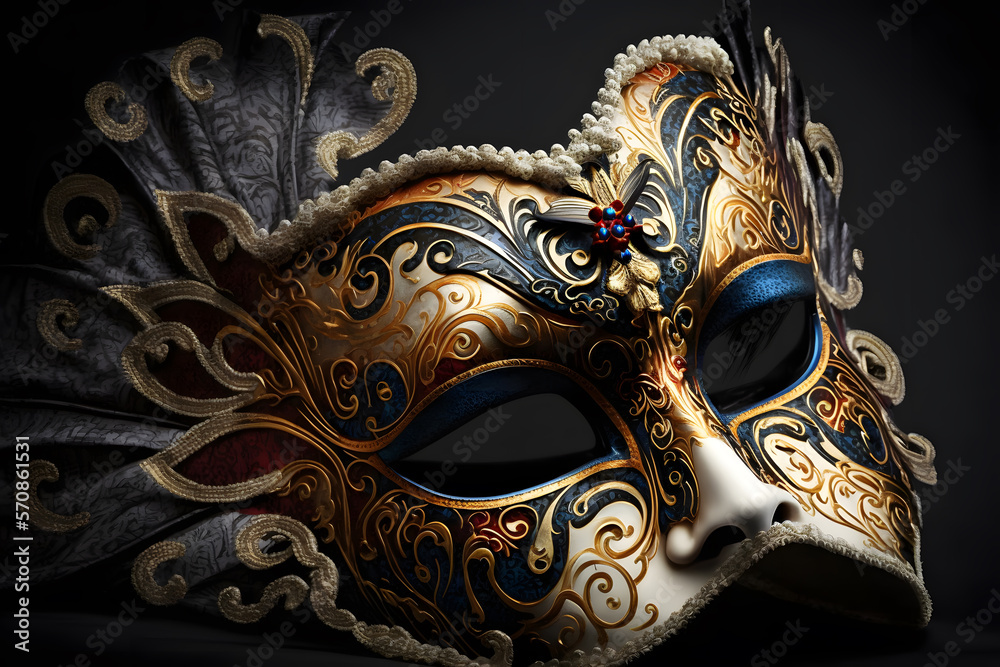 Elegant mask of venetian carnival 3d render made with Generative AI
Elegant mask of venetian carnival 3d render made with Generative AI
