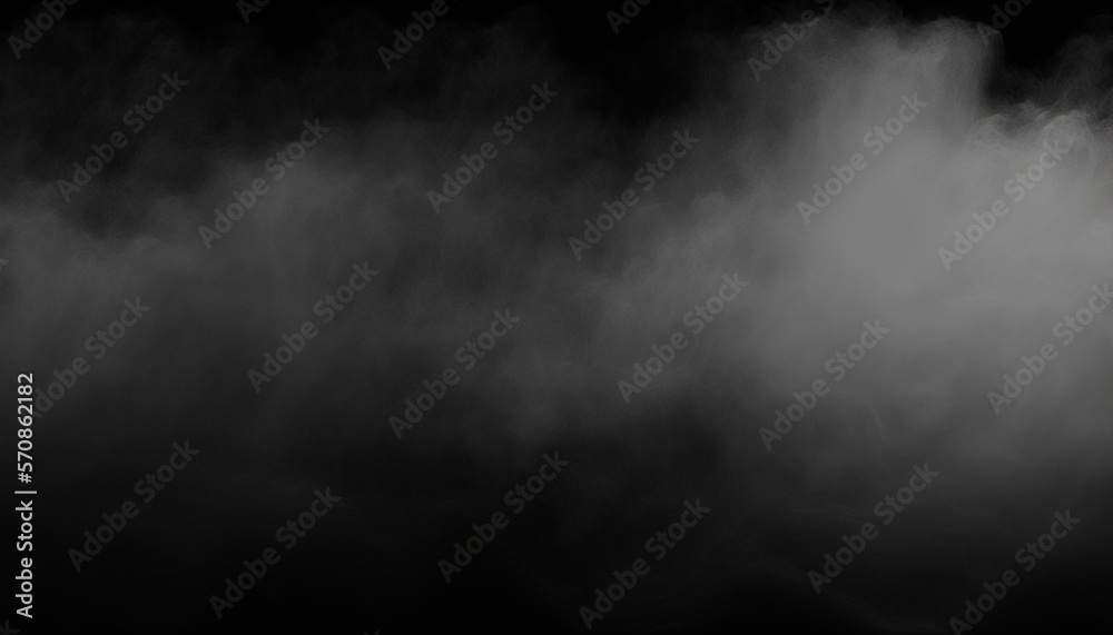 Smoke on black background, Smoke texture, Generative ai