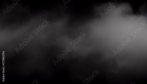 Smoke on black background, Smoke texture, Generative ai