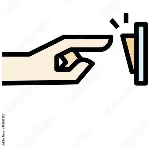 turn off black outline filled color icon