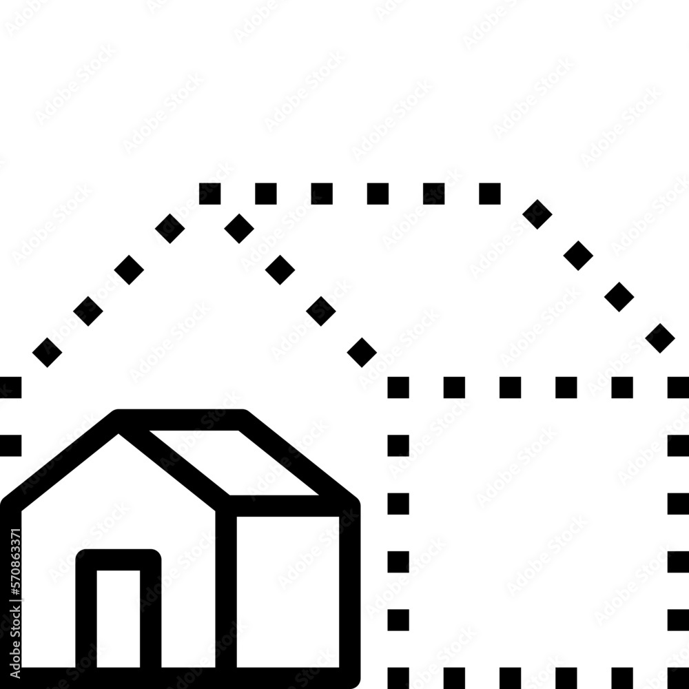 smaller house black outline icon