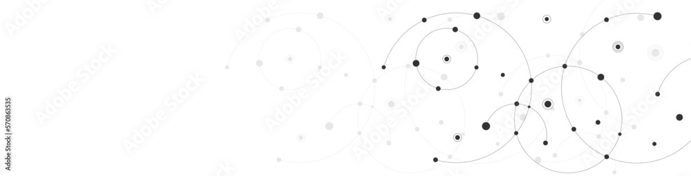 Abstract geometric background with plexus circles. Vector illustration of minimalistic design Abstract geometric background with plexus circles. Vector illustration of minimalistic design