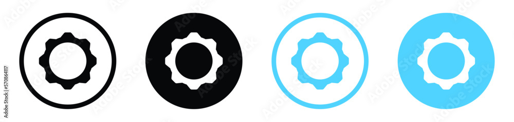 Settings icon, Gear setting icon, Cogwheel sign button, options icon. progress or construction concept - cog wheel icons
