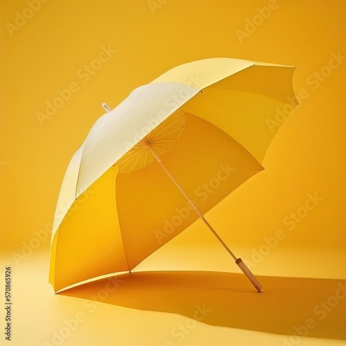 Beach umbrella isolated image for background design simple with copy space