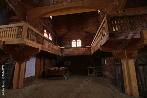 Interior of the Church of St. Michael the Archangel in Bystre, Bieszczady Mountains, Poland
 photo