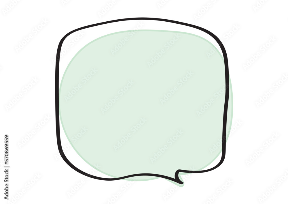 シンプルでおしゃれな手描き吹き出しのイラスト