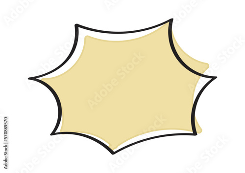 シンプルでおしゃれな手描き吹き出しのイラスト