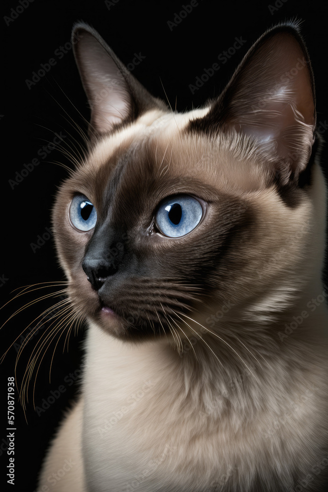 portrait of a siamese cat