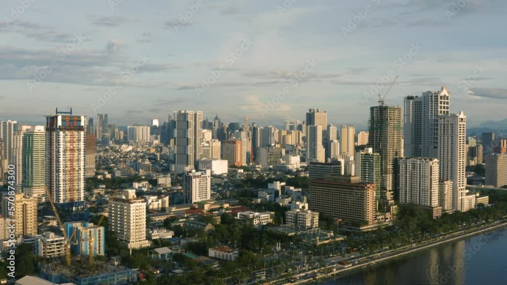 Aerial view of Manila before sunset Aerial view of Manila before sunset