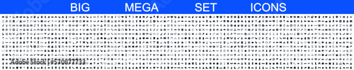 Big mega collection set icons: business, shopping, device, technology, medical, ecology, food & drink and many more for any cases of life using – vector