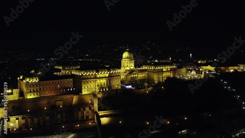 Royal Palace Budapest on the night