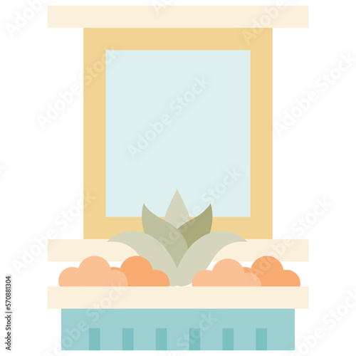 window boxes flat icon