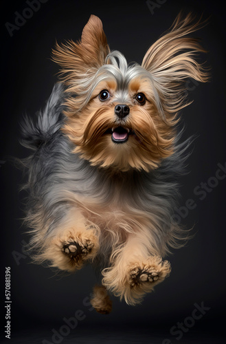 Generative AI photo illustration of Yorkshire terrier Dog