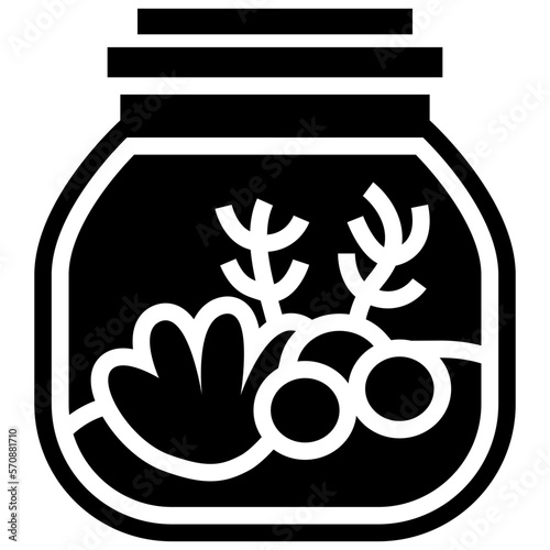 terrarium black solid icon