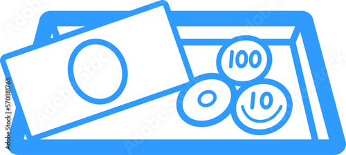 コイントレーのイラスト