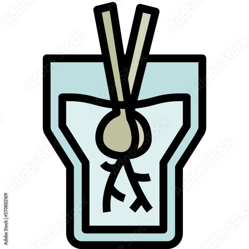food scraps black outline filled color icon