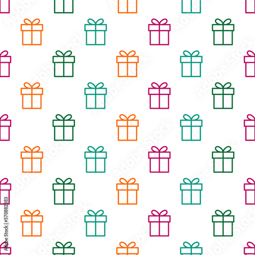 Colorful goft box seamless pattern.